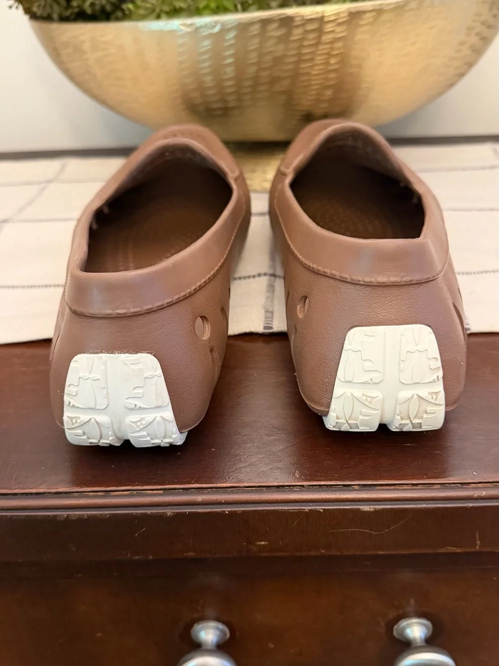FLOAFERS Men’s Size 13 Brown Slip-On Water Shoes EUC Beach Boating Vacay Resort